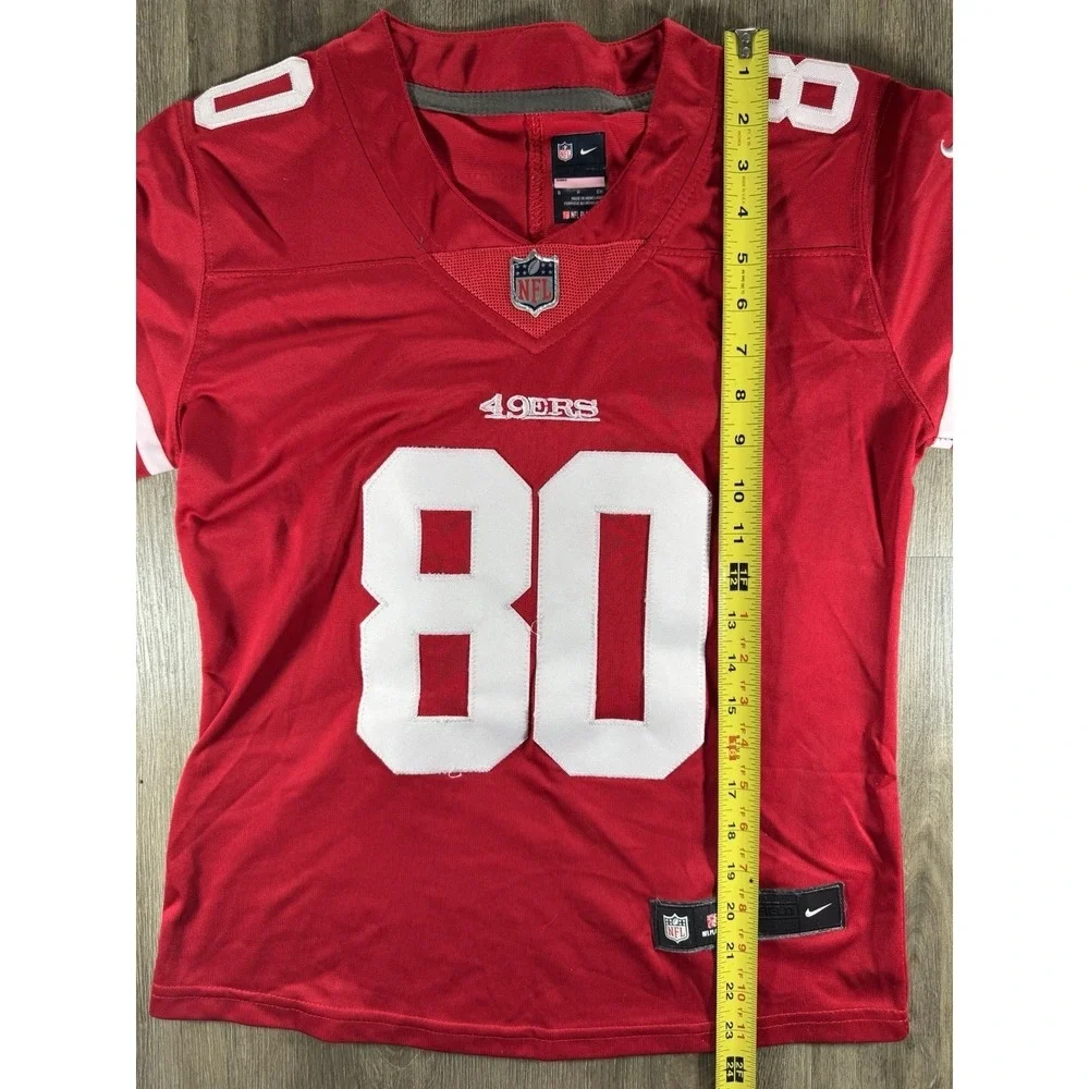 Nike NFL On Field San Francisco 49ers Jerry Rice #80 Jersey Size Small Red Niner